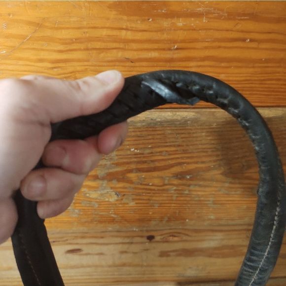 ALL SAINTS \\ DARK BROWN GENUINE LEATHER STUDDED SHOULDER BAG - Picture 3 of 5